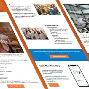 Close up image of a medical website